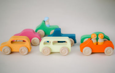 Colored Wooden Cars